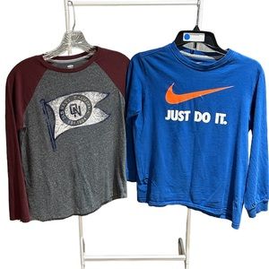 long sleeve shirts | Old Navy | Nike | two | size boys large